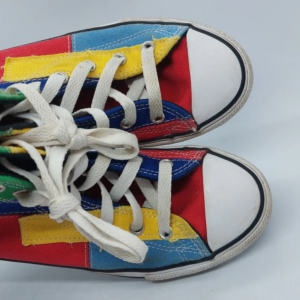 Converse Chuck Taylor All Star High Top Sneaker Patchwork Multicolor Youth Sz 3